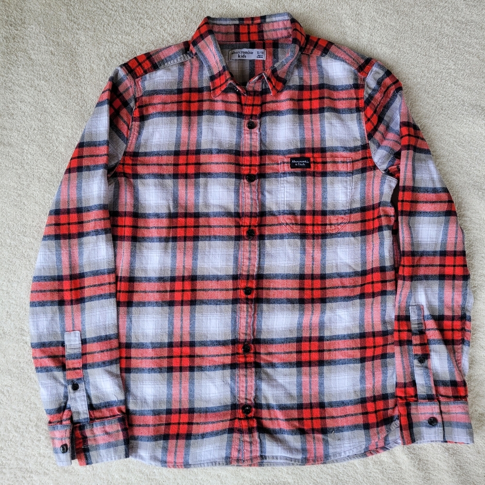 Abercrombie Kids Boys Plaid Flannel Size 13/14